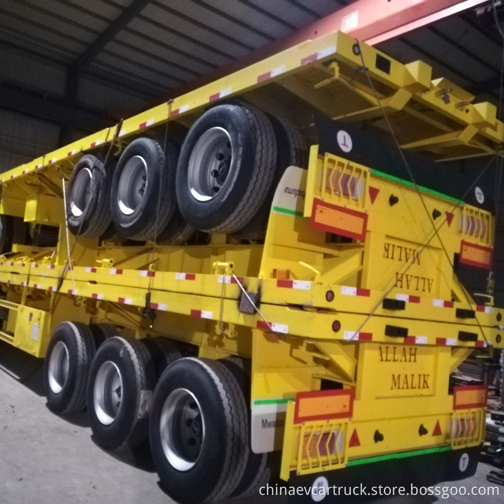 Vehicle Master 40ft Flatbed Truck Trailer Load Capacity Trailer Flatbed 40 Ft Tri Axle Flatbed Container Semi Trailer For Sale